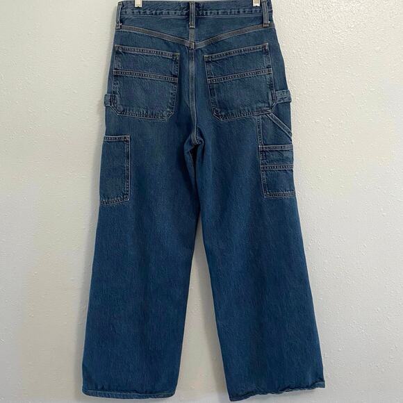 AGOLDE Carpenter Denim Jeans Baggy Wide Leg Size 26 Minimal Casual - Picture 2 of 12